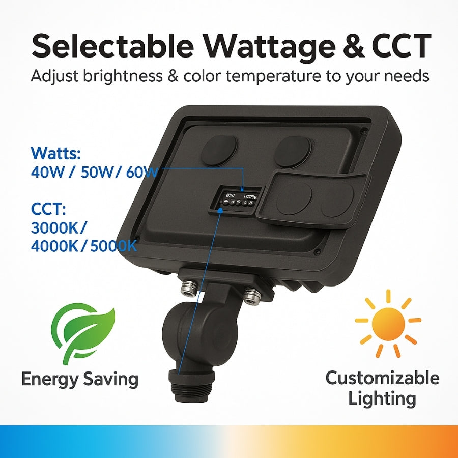 WAWA Lights 300W LED Outdoor Flood Light, 45,000 Lumens, 5700K, IP65, UL & DLC 5.1 Certified