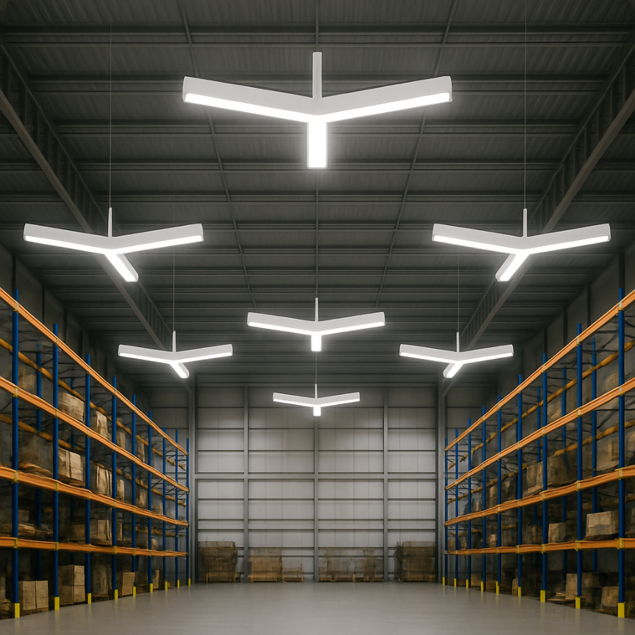 WAWA Lights T-shape 3-way LED linear office connector bracket, white