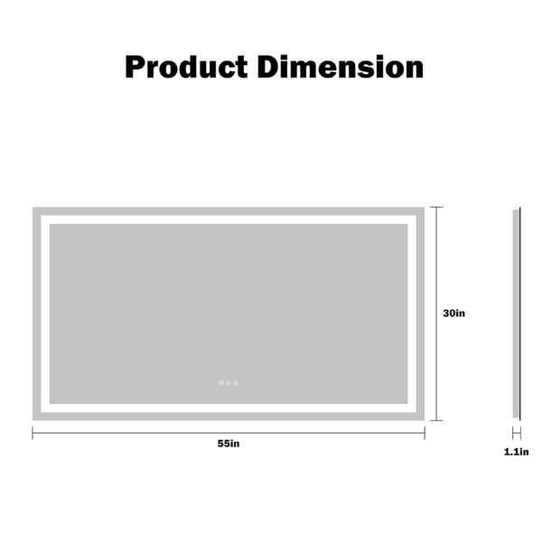WAWA Lights 55X30 Inch LED Vanity Mirror