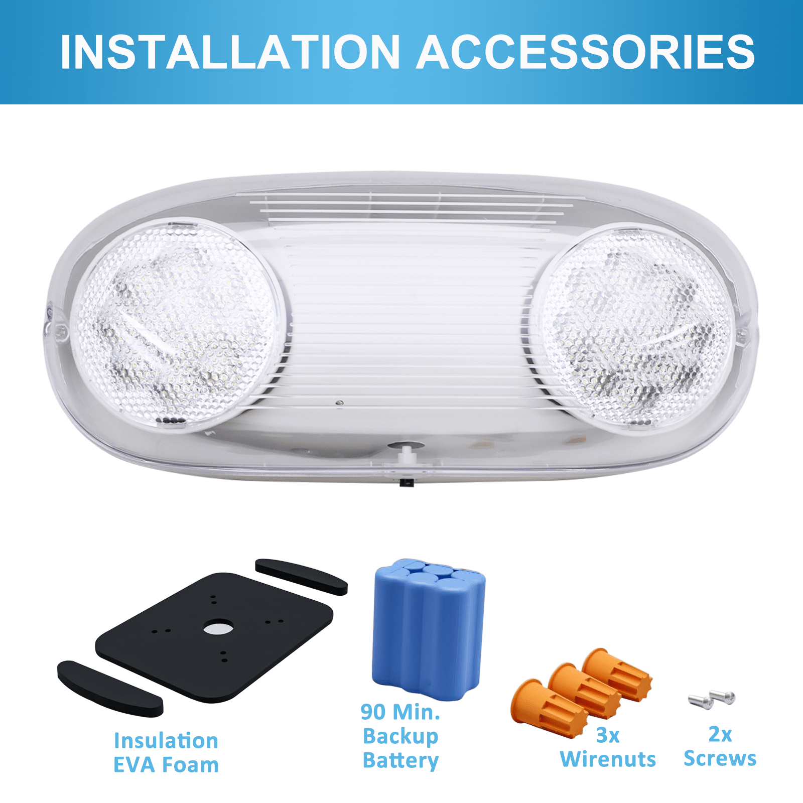 WAWA Lights Wet Location LED Bug Eye Emergency Light