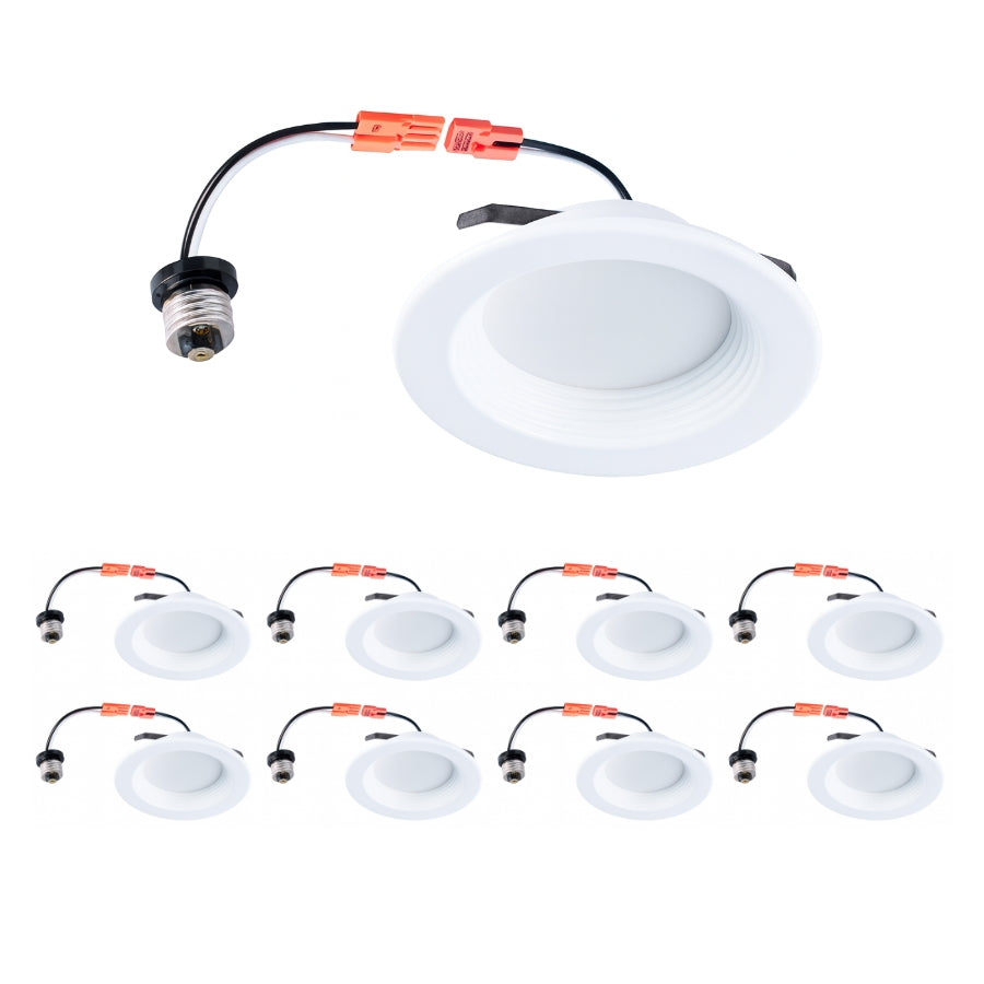 WAWA Lights 4-Inch Retrofit LED Can Light, 10W, 650 Lumens, 5CCT, Dimmable, Baffle Trim, ETL
