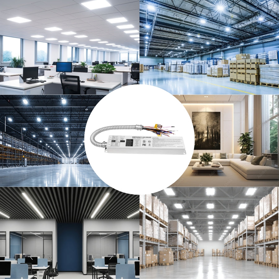 WAWA Lights Commercial LED Emergency Light, Dual Adjustable Heads, 90-Min Backup, 110–277V, UL