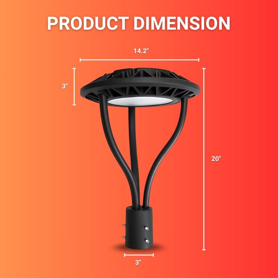 WAWA Lights 40–80W Selectable LED Post Top Light
