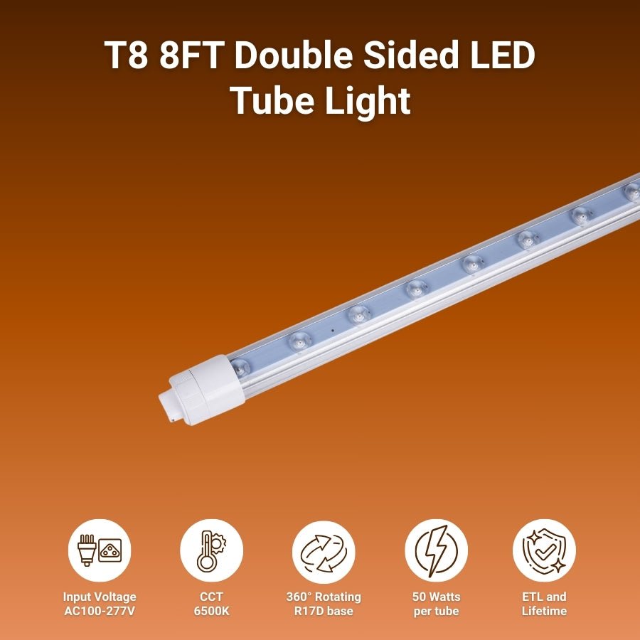 WAWA Lights 8ft LED Tube Lights
