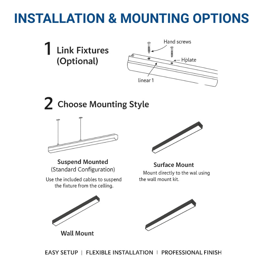 WAWA Lights 8ft LED light fixture installation