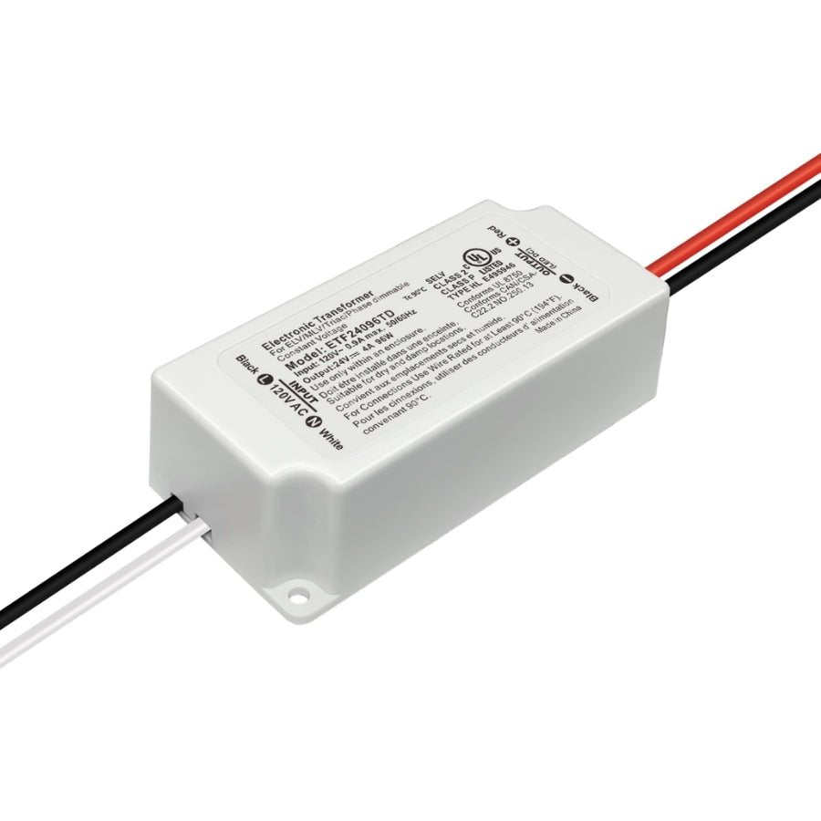 WAWA Lights 96W 24V Dimmable LED Driver, Class 2, Triac/ELV, UL Listed Power Supply