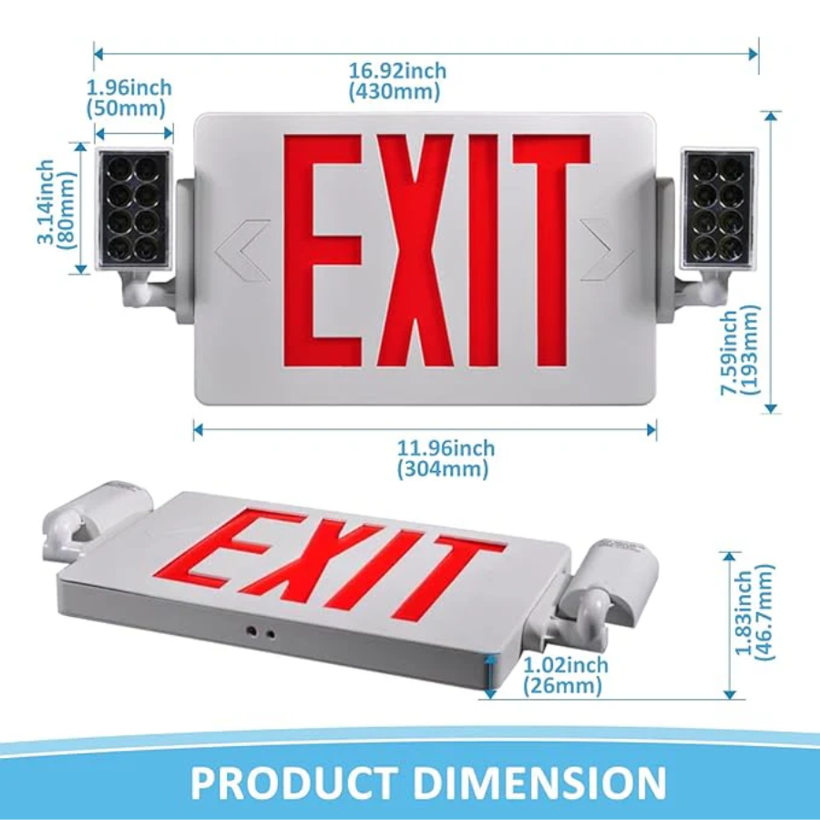 WAWA Lights Exit sign with dimensions