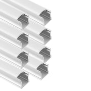 WAWA Lights 6.6FT LED Aluminum Channel Diffuser Track, Milky Cover, Wall & Ceiling Mount