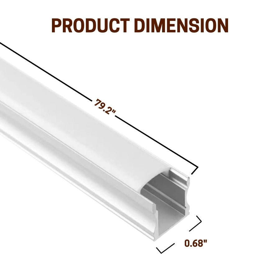 WAWA Lights LED Aluminum Channel product dimension