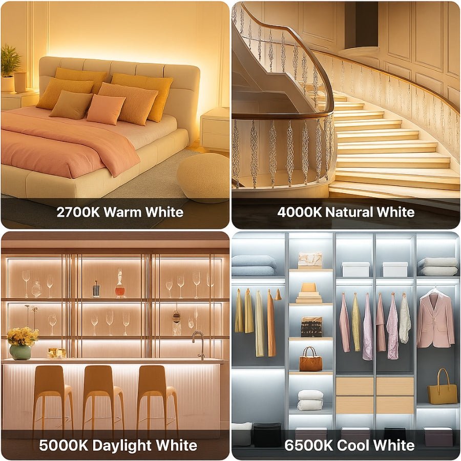 WAWA Lights 32FT Tunable White COB LED Strip, 24V, CCT 2700–6500K, CRI90+, Flicker-Free