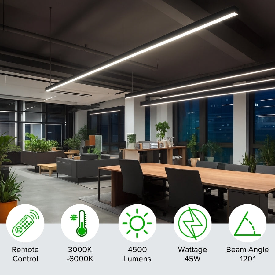 WAWA Lights LED Linear Light Fixture with Remote with CCT