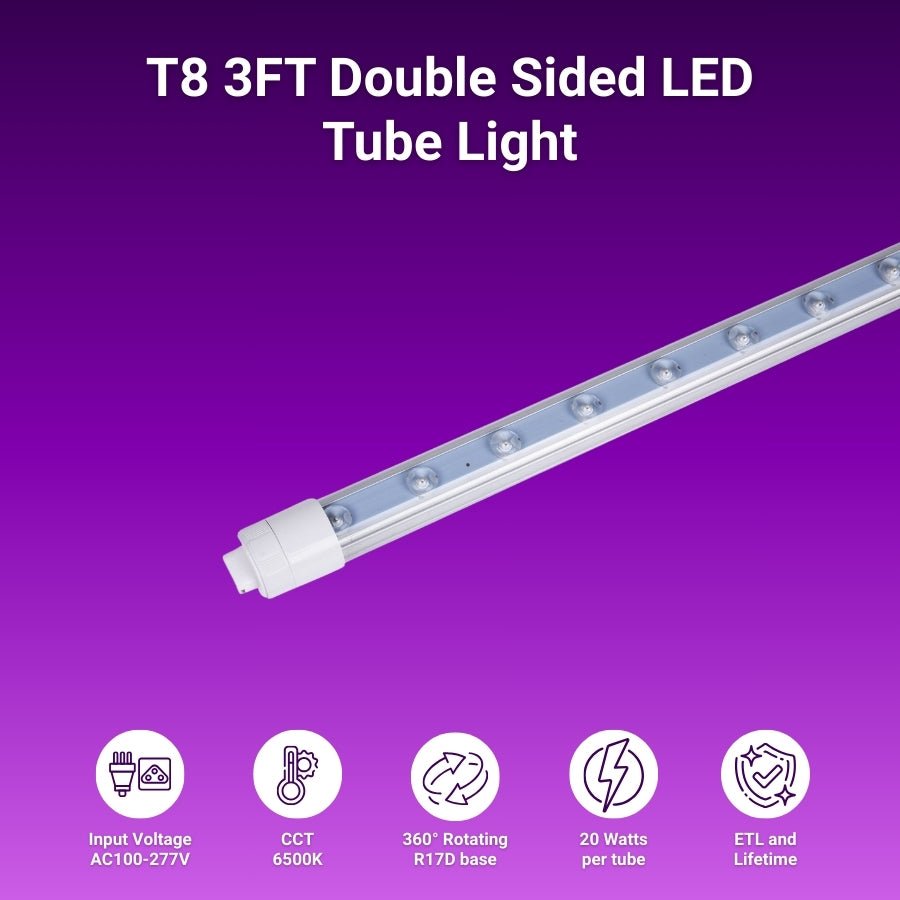 WAWA Lights LED Shop Light 3FT 20W Tube