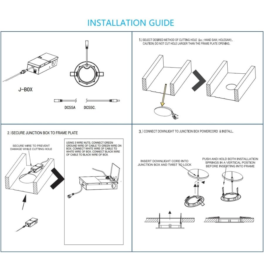 WAWA Lights LED can lights installation guide