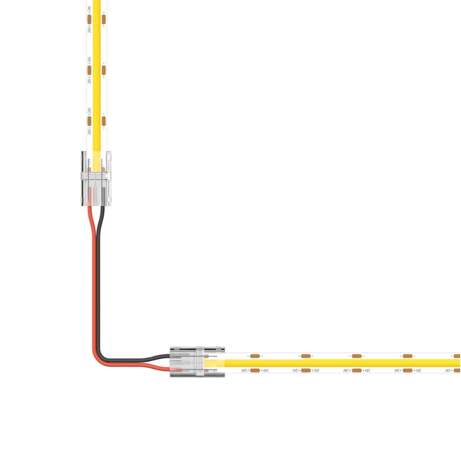 WAWA Lights 8mm 2-Pin COB LED Strip-to-Wire Connectors, Solderless, 5–24V, DIY Lighting