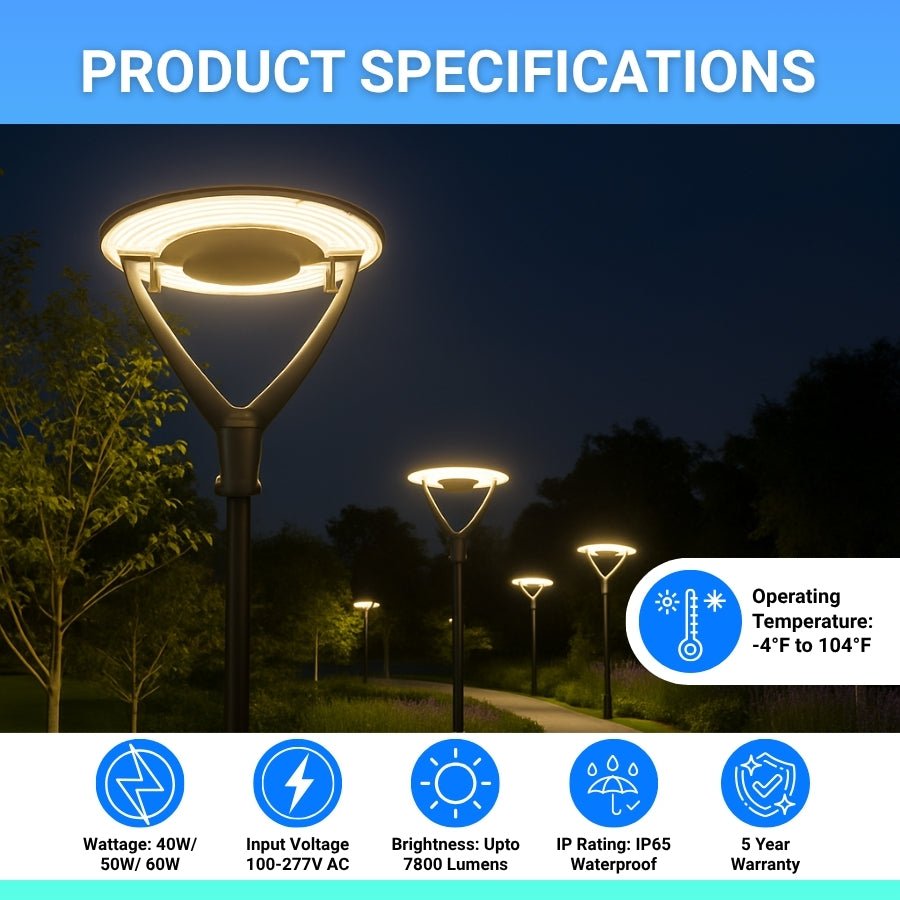 WAWA Lights Outdoor street light with specifications