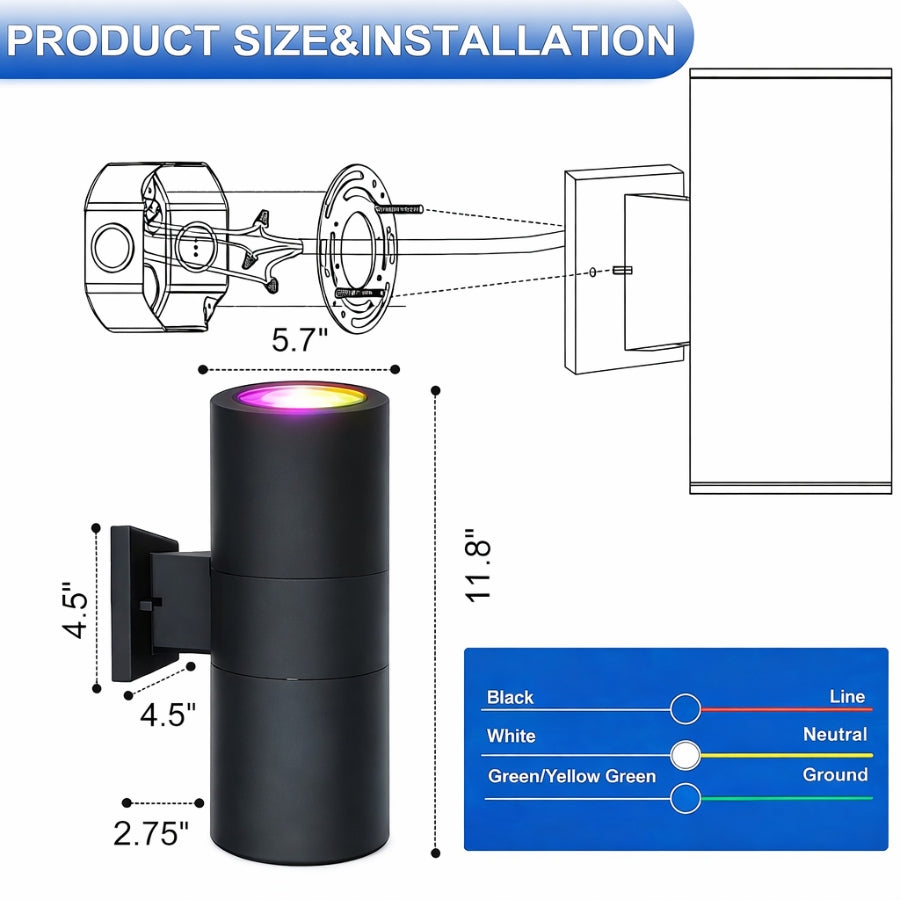 WAWA Lights Product Size Installation