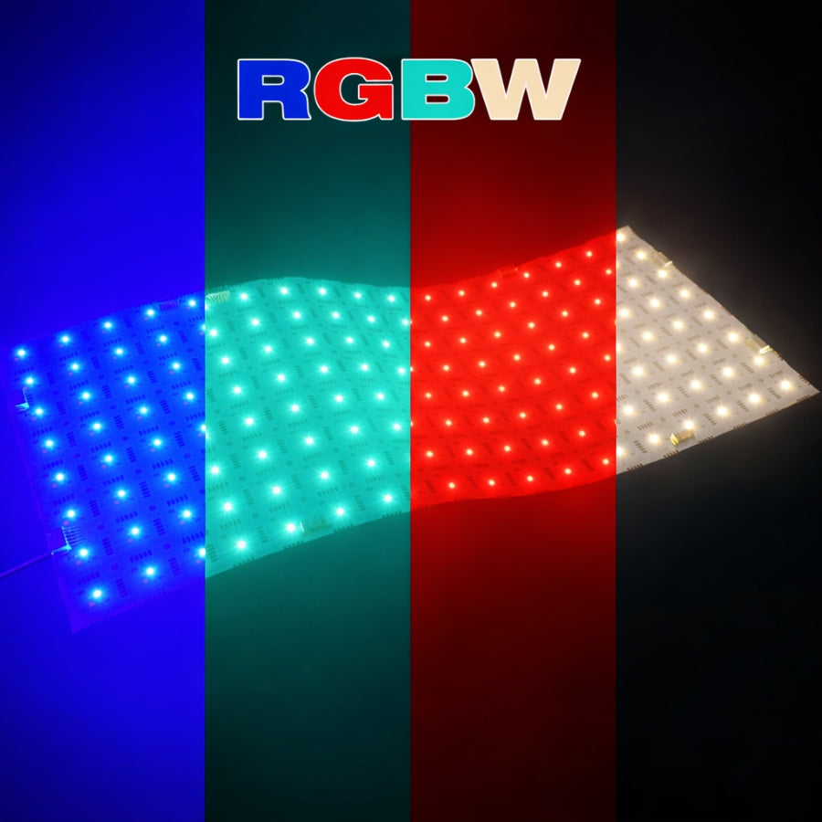 WAWA Lights RGBW Flexible LED Backlight Sheet Color Output Blue Green Red White