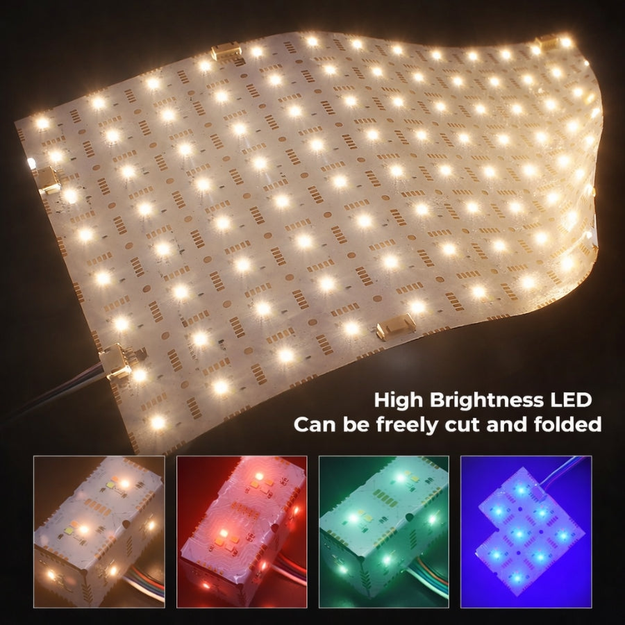 WAWA Lights RGBW Flexible LED Backlight Sheet High Brightness Cuttable Foldable