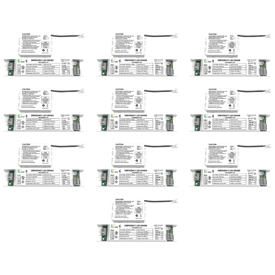 WAWA Lights 8W Low-Temp Emergency LED Backup Driver, LiFePO4, 90-Min Runtime, UL924 Listed
