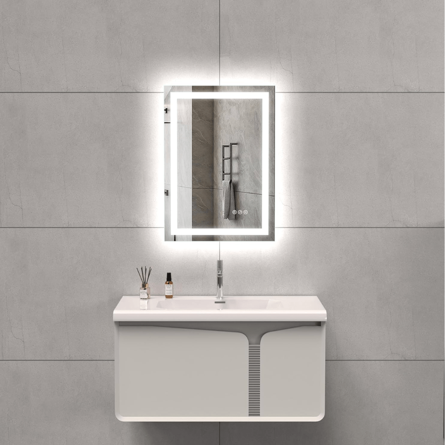 WAWA Lights 20X28 Inch LED Vanity Mirror, Front & Backlit, Dimmable, Anti-Fog, IP54 Waterproof, UL