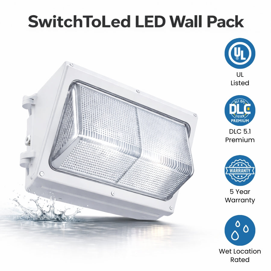 WAWA Lights certified LED wall pack with photocell