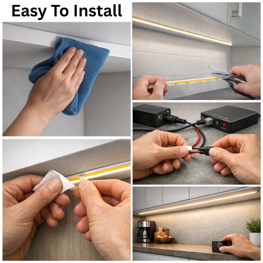 WAWA Lights COB LED strip lights dimmable easu install at wawalights