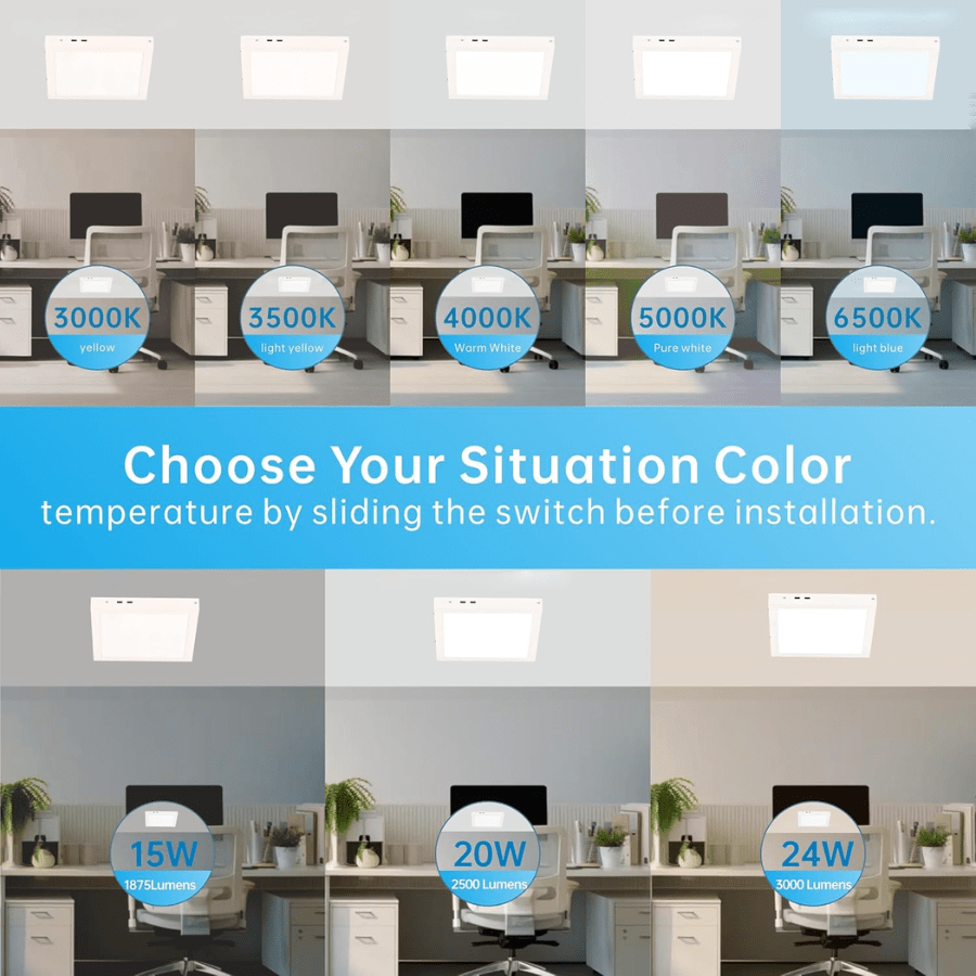 WAWA Lights Color saturation for 1x1 FT LED flat panel light