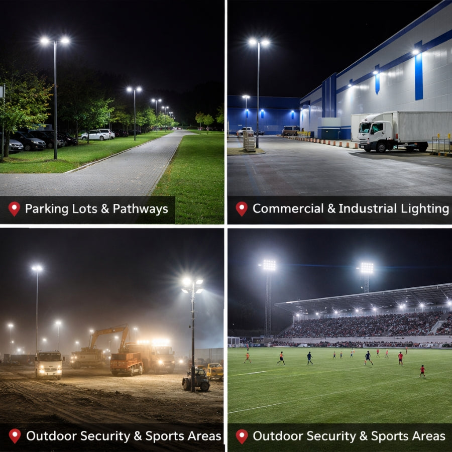 WAWA Lights 300W LED Outdoor Flood Light, 45,000 Lumens, 5700K, IP65, UL & DLC 5.1 Certified