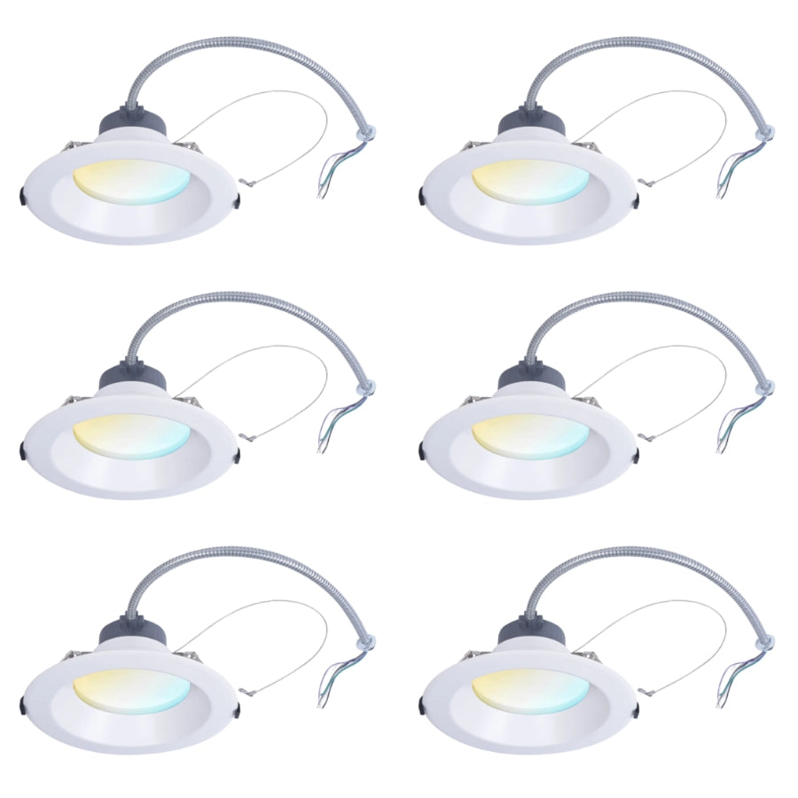 WAWA Lights 8-Inch LED Recessed Downlight, 12–30W, 2,400 Lumens, 5CCT, 0–10V Dimmable, IC Rated, UL