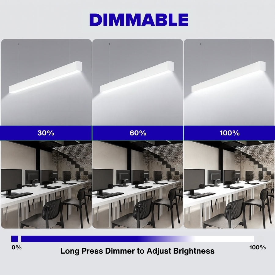 WAWA Lights Commercial linear LED light fixtures dimmable