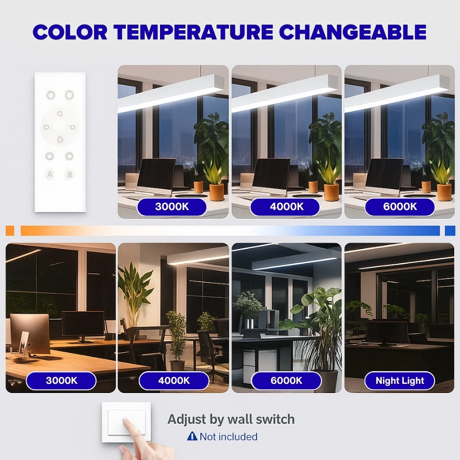 WAWA Lights Dimmable LED modern linear lighting fixtures with 5cct