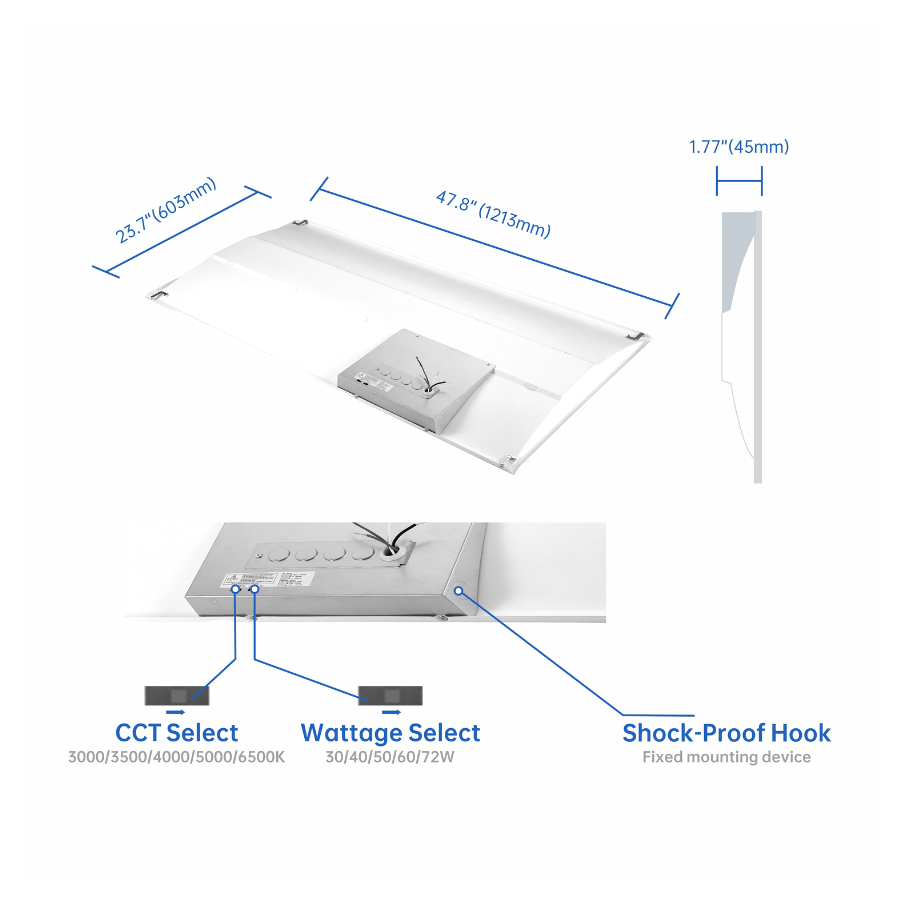 WAWA Lights Drop ceiling LED lights 2x4