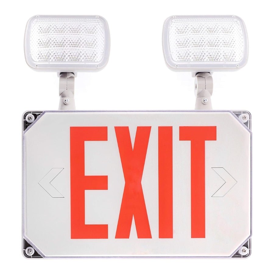 WAWA Lights Outdoor Weatherproof LED Exit Sign, Battery Backup, Wet Location, UL Listed