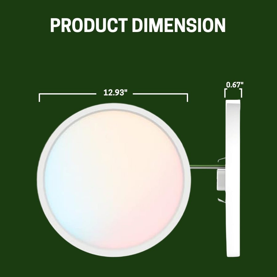 WAWA Lights Flush mount LED light product dimension