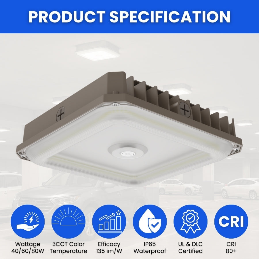 WAWA Lights Garage canopy lights specification