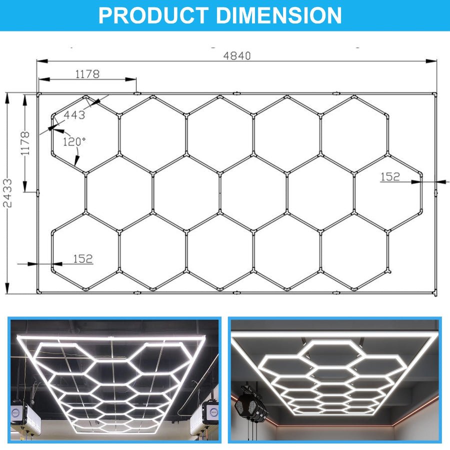 WAWA Lights Hexagon garage LED lights