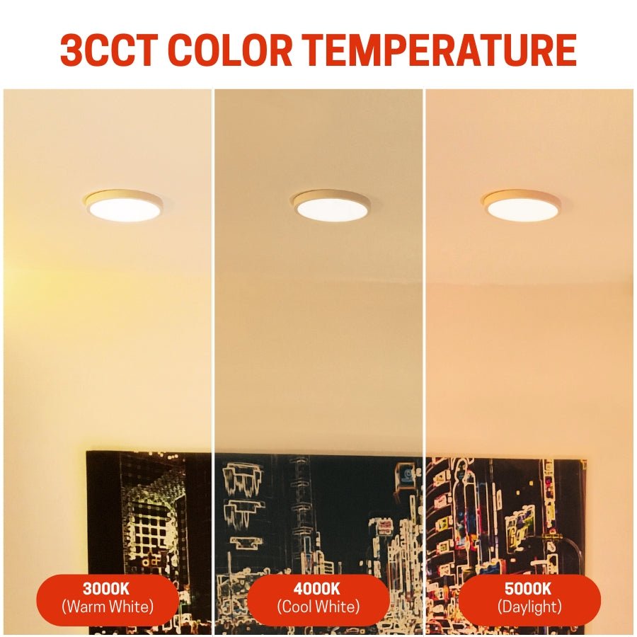 WAWA Lights LED ceiling lights flush mount 3CCT color temperature