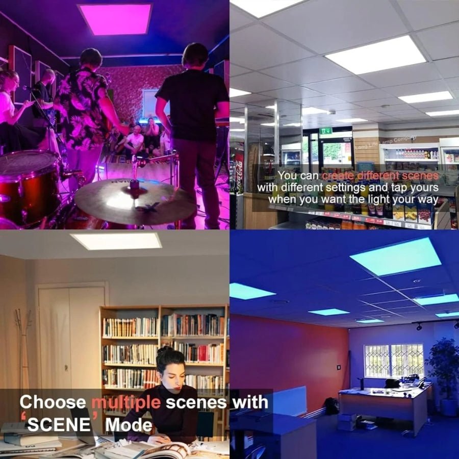 WAWA Lights LED color changing flat panels at with multiple color modes