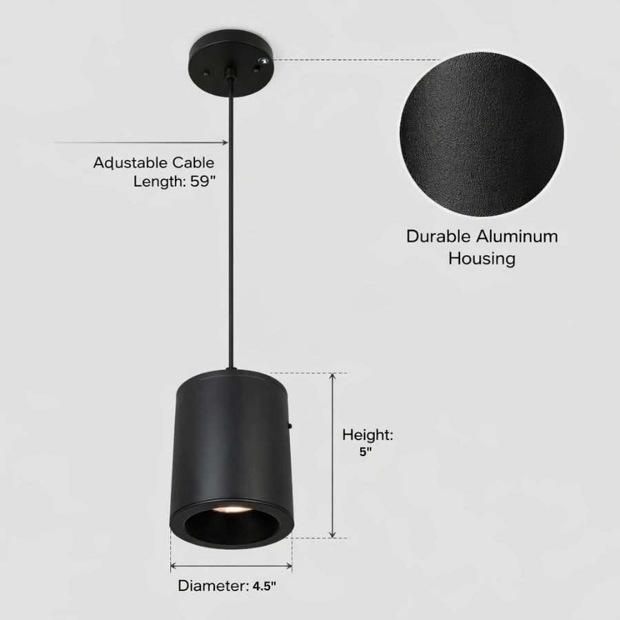 WAWA Lights LED cylinder pendant light