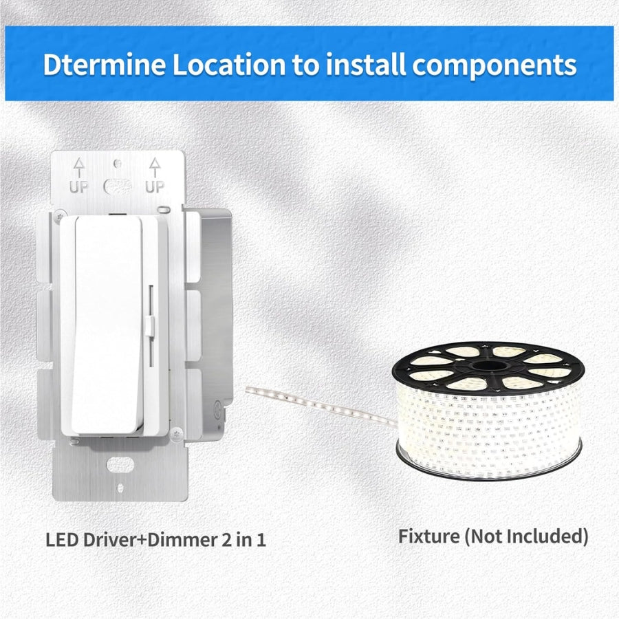 WAWA Lights LED driver and dimmer switch install components