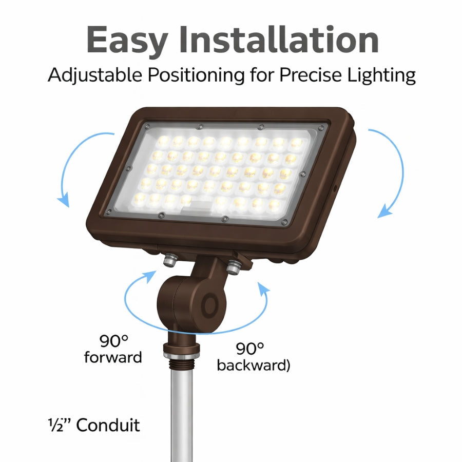 WAWA Lights 300W LED Outdoor Flood Light, 45,000 Lumens, 5700K, IP65, UL & DLC 5.1 Certified