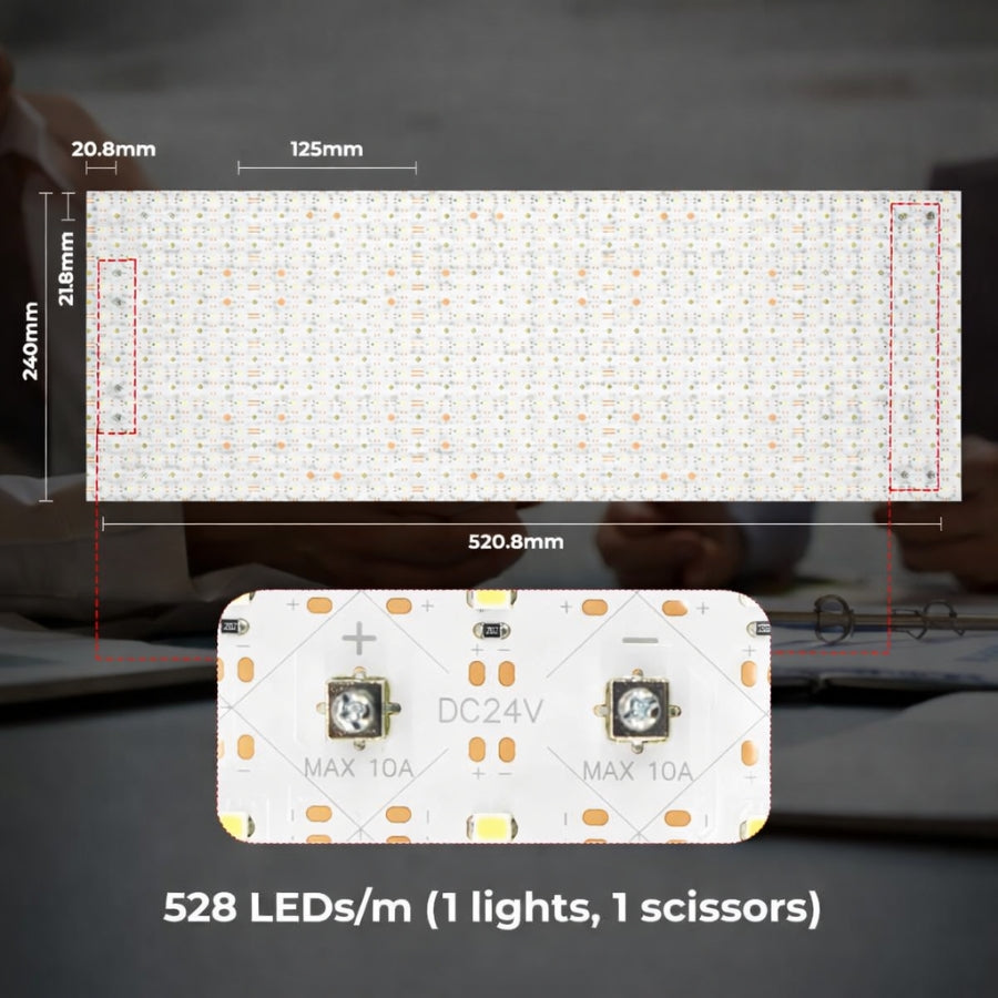 WAWA Lights Cool White LED Light Sheet 6000K for Countertop Backlighting