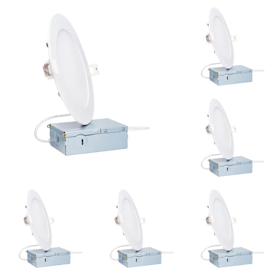 WAWA Lights LED recessed ceiling light fixtures 6-pack