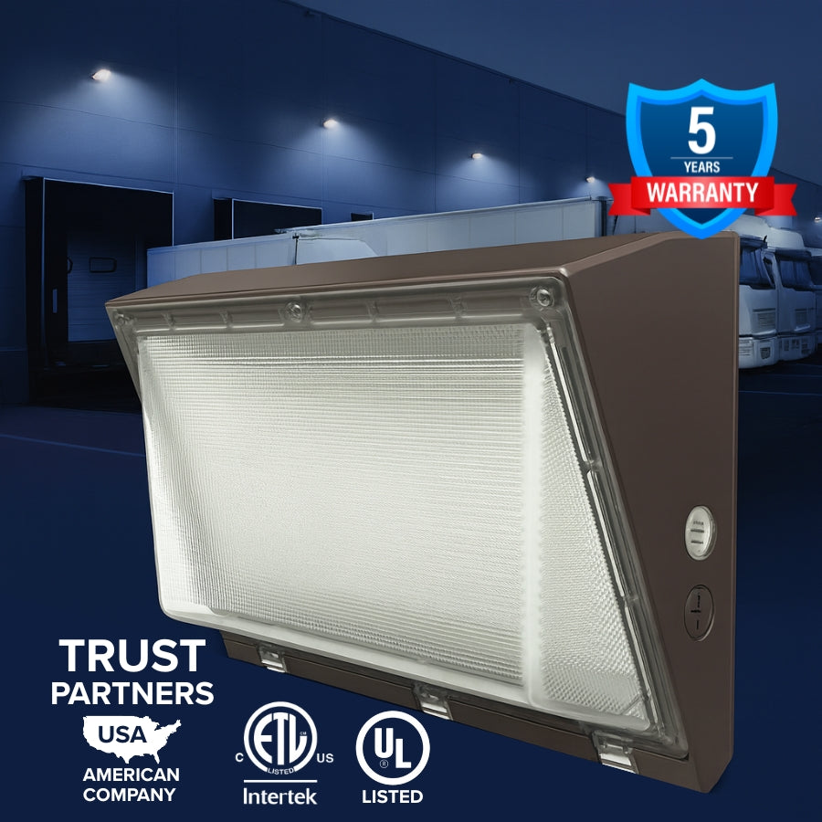 WAWA Lights LED wall pack with semi cutoff with 5 year warranty