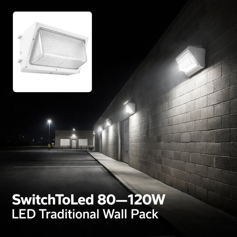 WAWA Lights LED wall packs, 80W to 120W