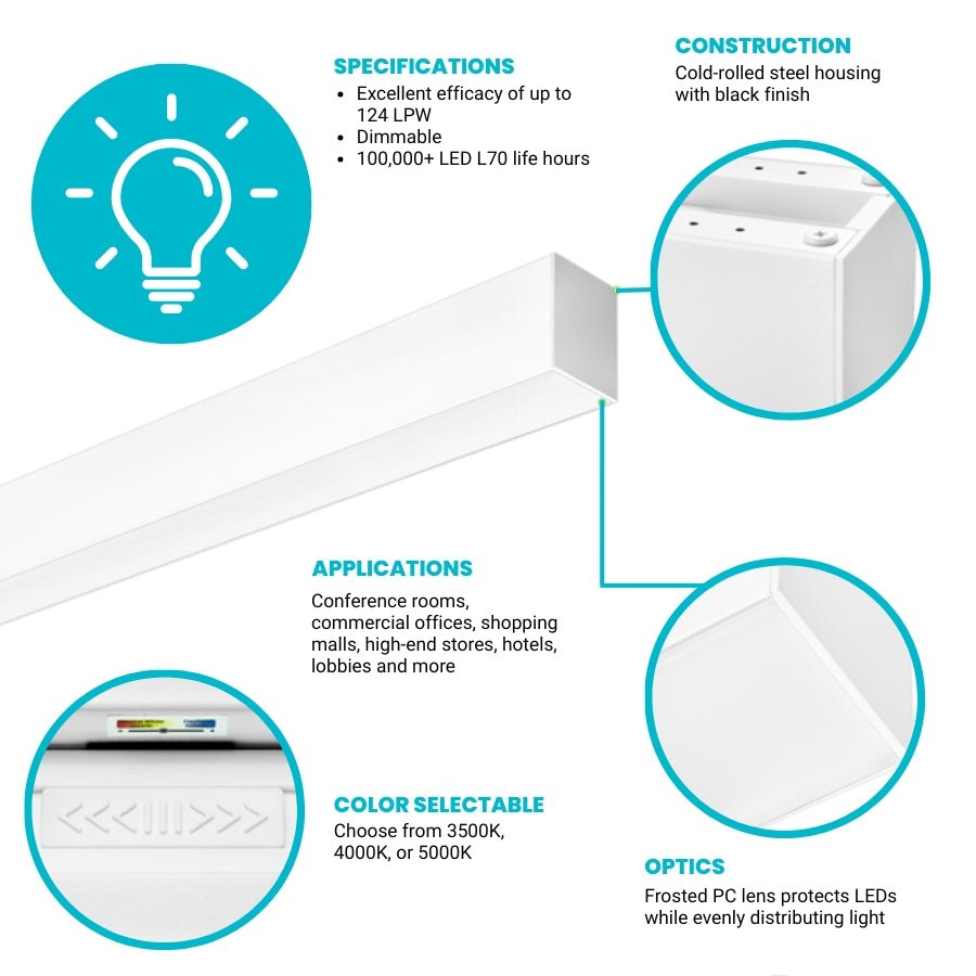 WAWA Lights Linear LED hanging light
