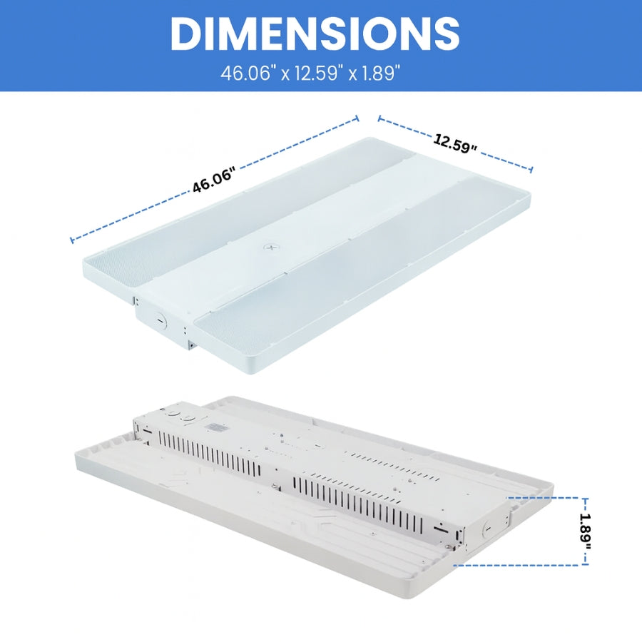 WAWA Lights linear LED high bay lighting with dimensions