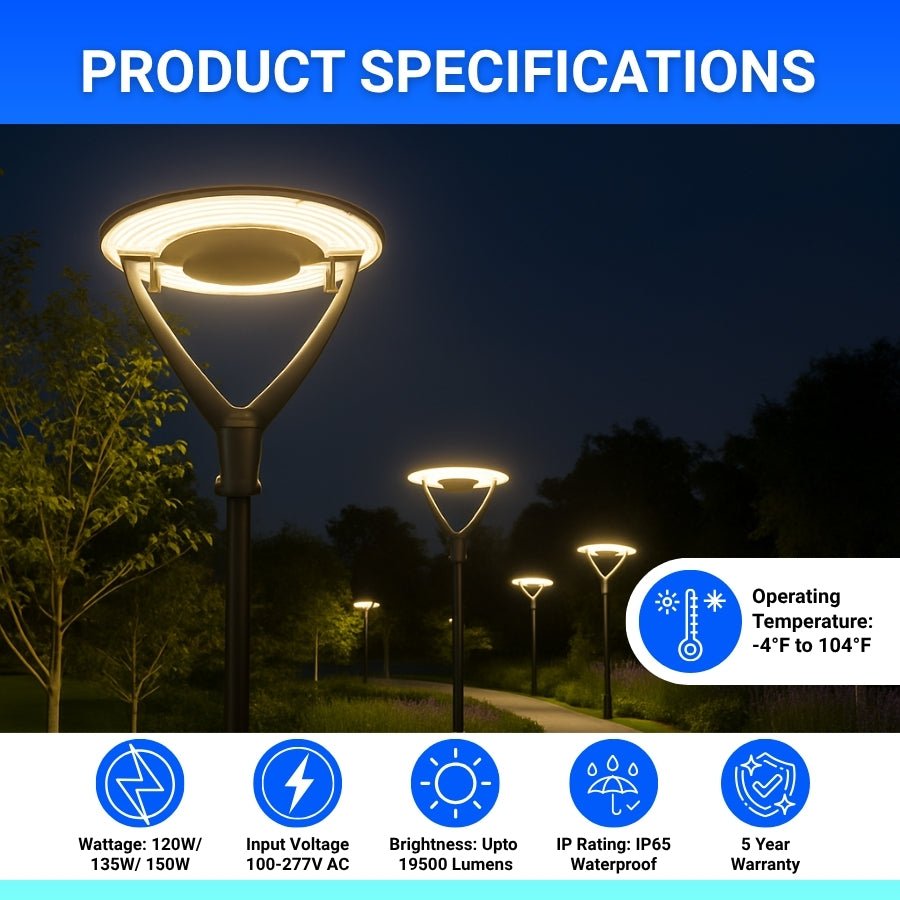 WAWA Lights Outdoor post lighting fixtures product specs