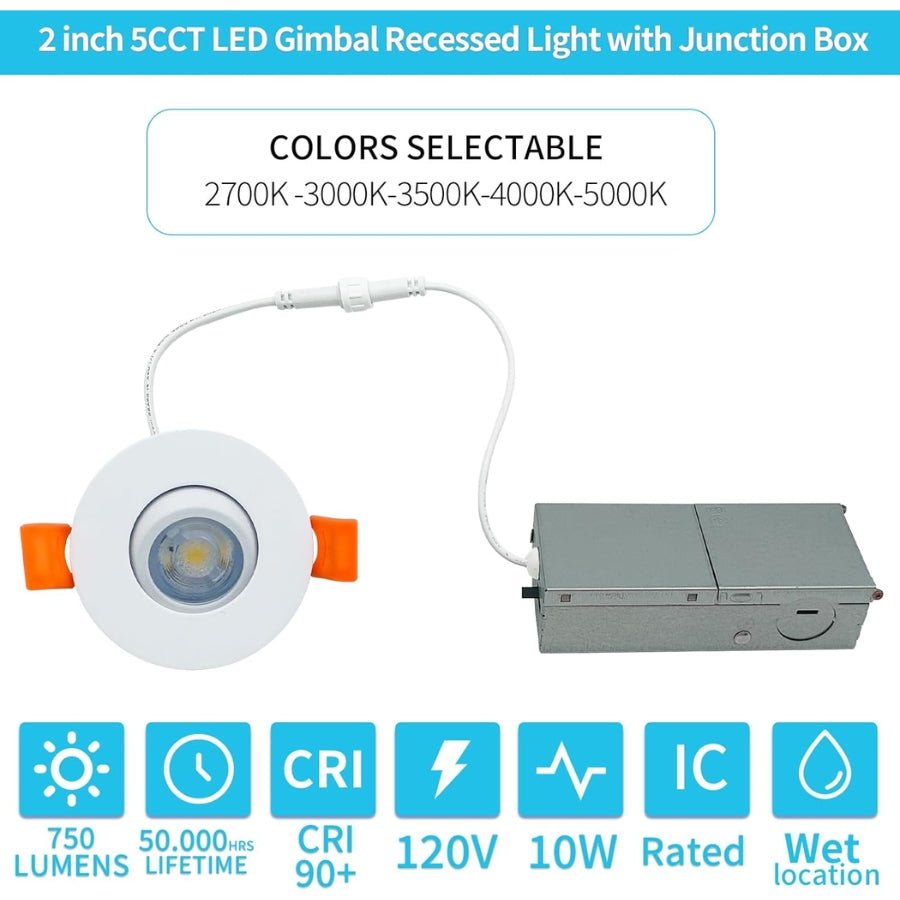 WAWA Lights Recessed light with junction box