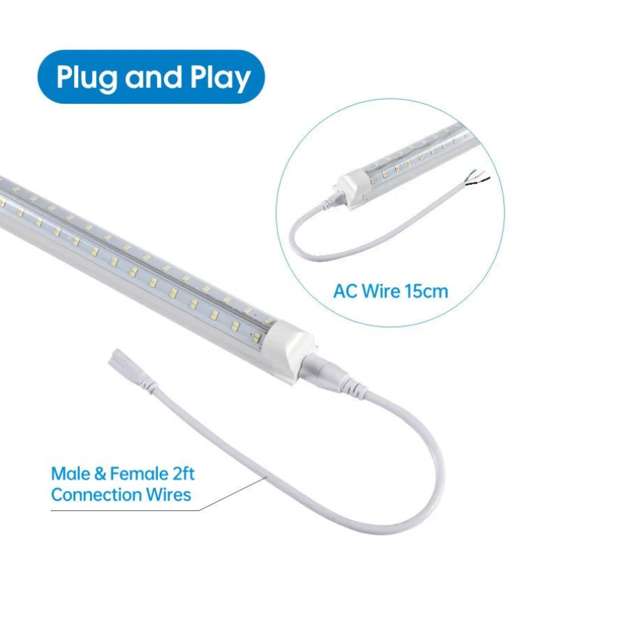 WAWA Lights T8 LED plug and play connection wiring